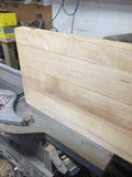 displaying edge grain wooden cutting board
