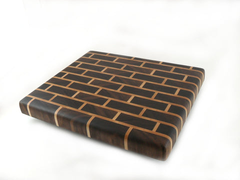 medium walnut brick pattern end grain cutting board