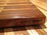 close up of between the grain brand